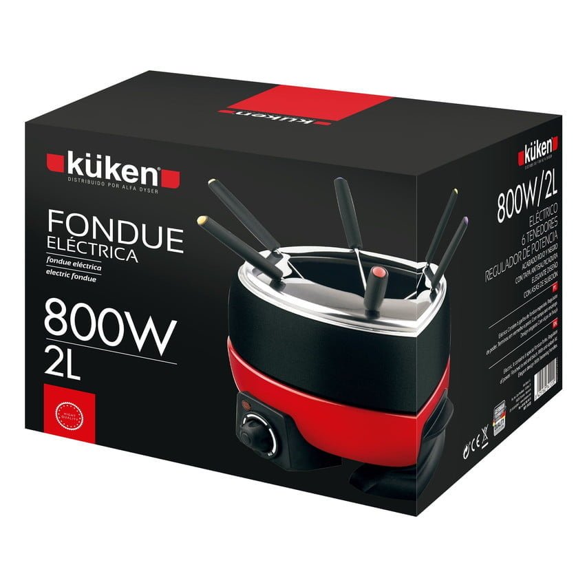 FONDUE ELÉCTRICA 800W 2 LITROS KÜKEN - Imagen 3