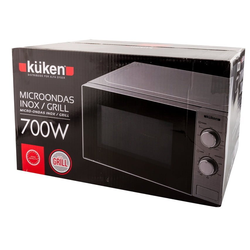 MICROONDAS GRILL KÜKEN 700W 20L INOX - Imagen 2