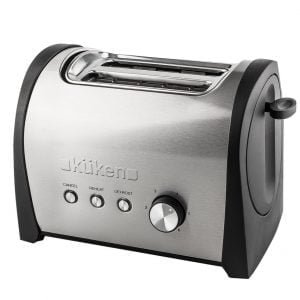 STAINLESS STEEL TOASTER 2 SLOTS 800W KUKEN