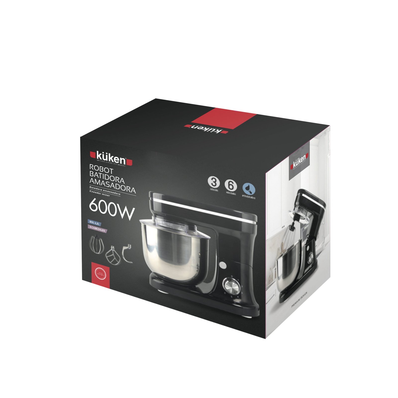 ROBOT BATIDORA AMASADORA 600W KÜKEN - Afbeelding 5