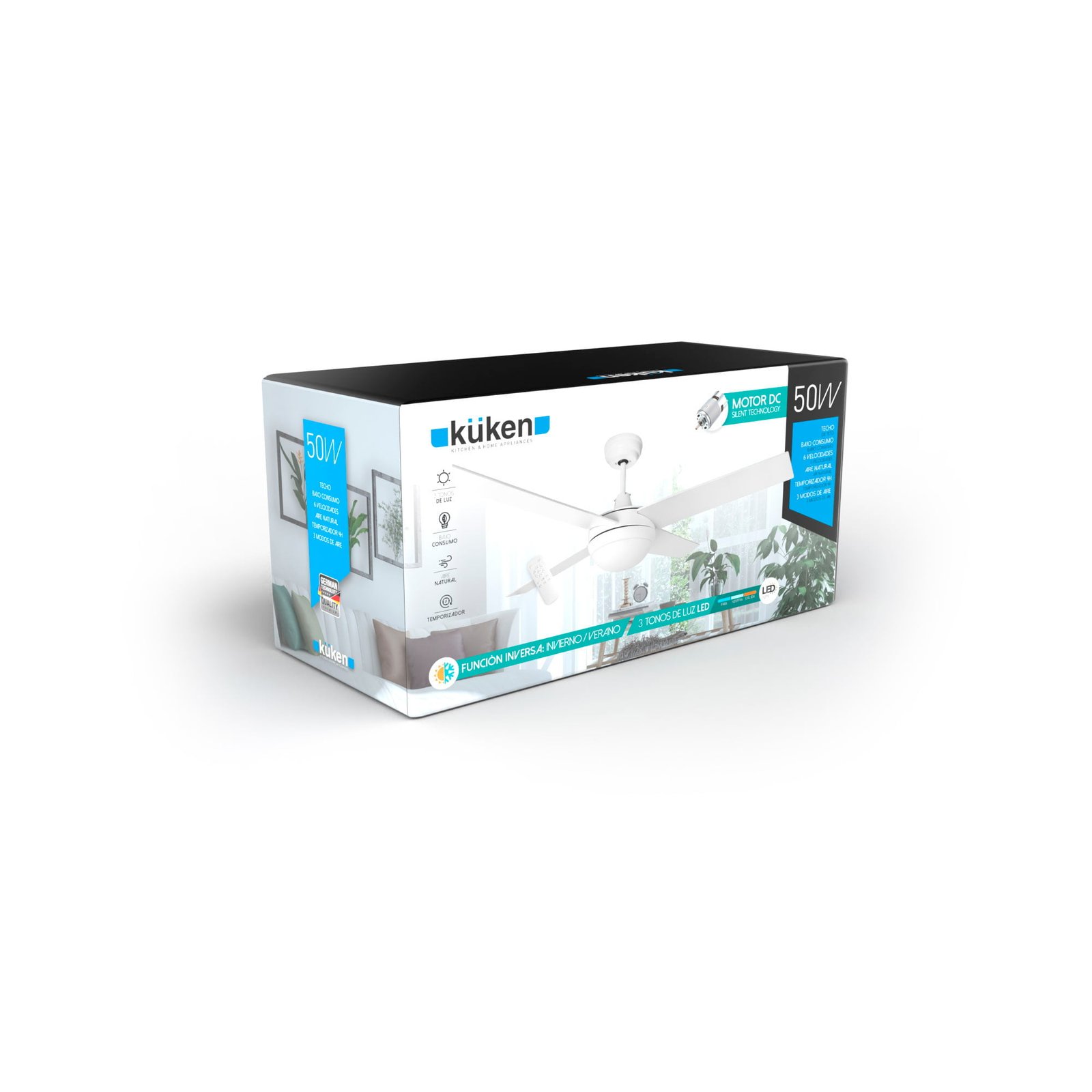 VENTILADOR DE TECHO LED BLANCO KÜKEN – Bild 2