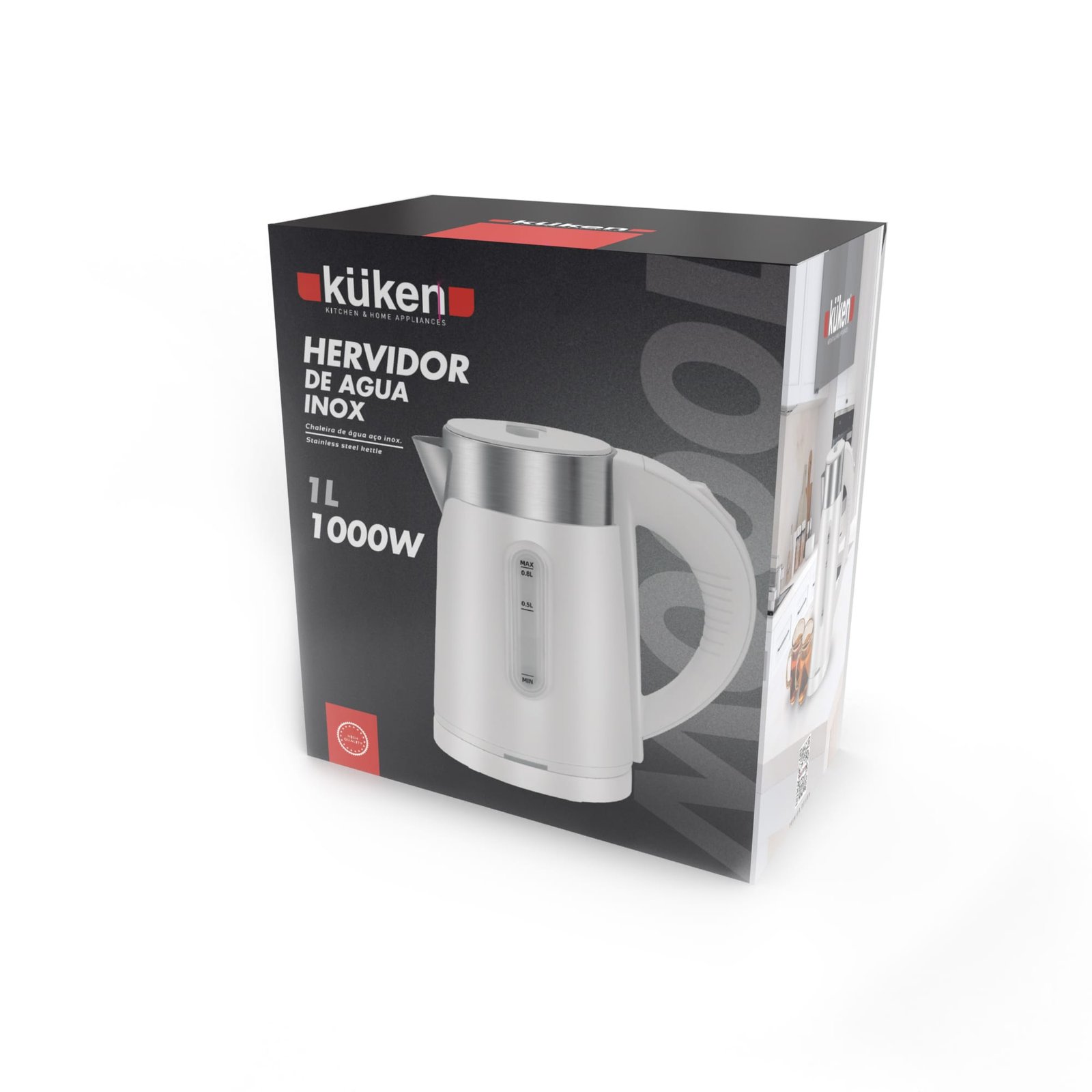 HERVIDOR AGUA KÜKEN 1000W INOXIDABLE 1 LITRO – Image 4