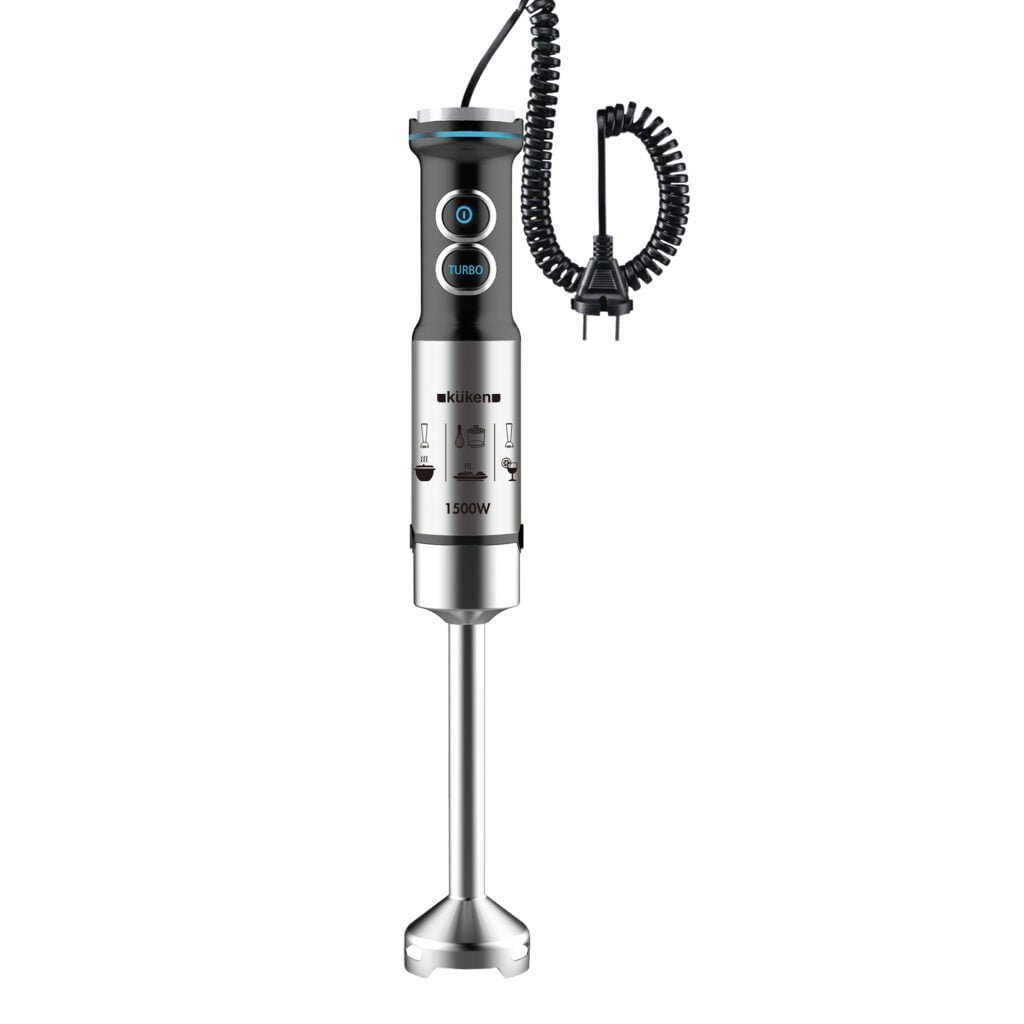 STAINLESS STEEL ARM MIXER 1500W WITH ACCESSORY KIT KÜKEN PREMIUM