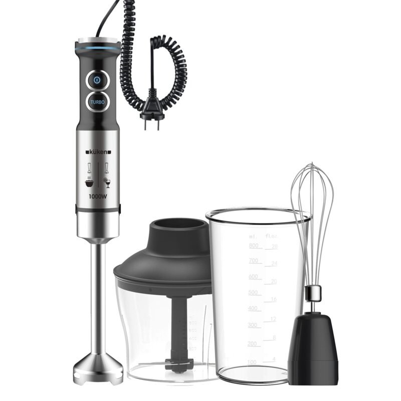 STAINLESS STEEL ARM BLENDER 1000W WITH ACCESSORIES KÜKEN