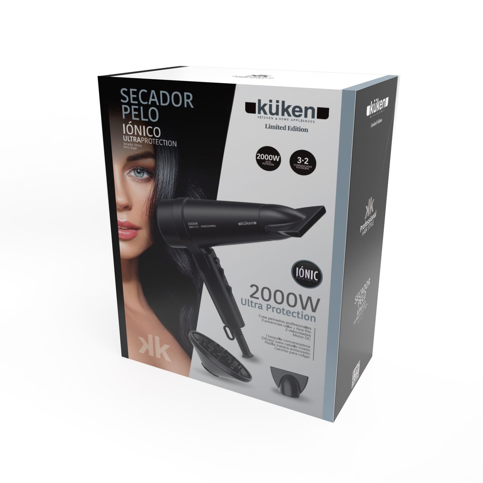 SECADOR PROFESIONAL IÓNICO 2000W NEGRO MATE – Image 4