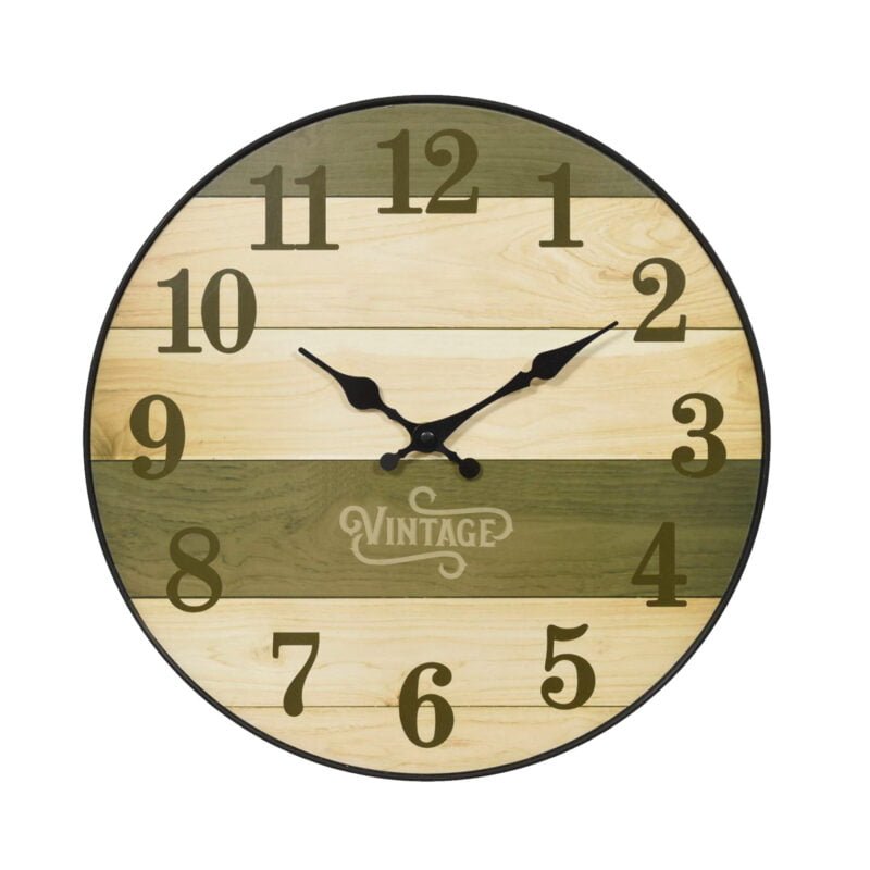 RELOJ KÜKEN EFECTO MADERA REDONDO 25 CM