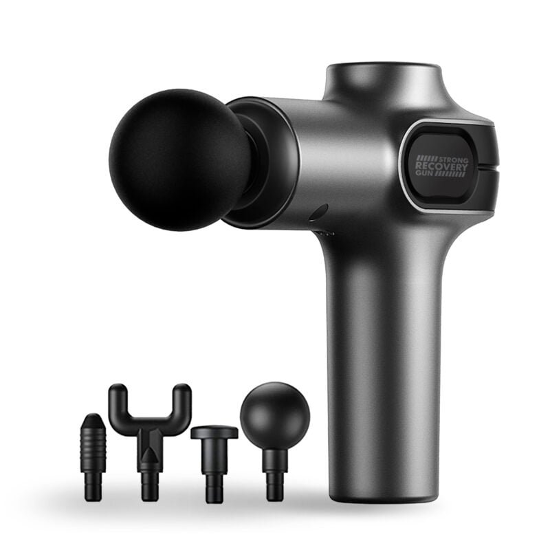 MASSAGE GUN WITH 4 HEADS AND 9 SPEEDS 18W.