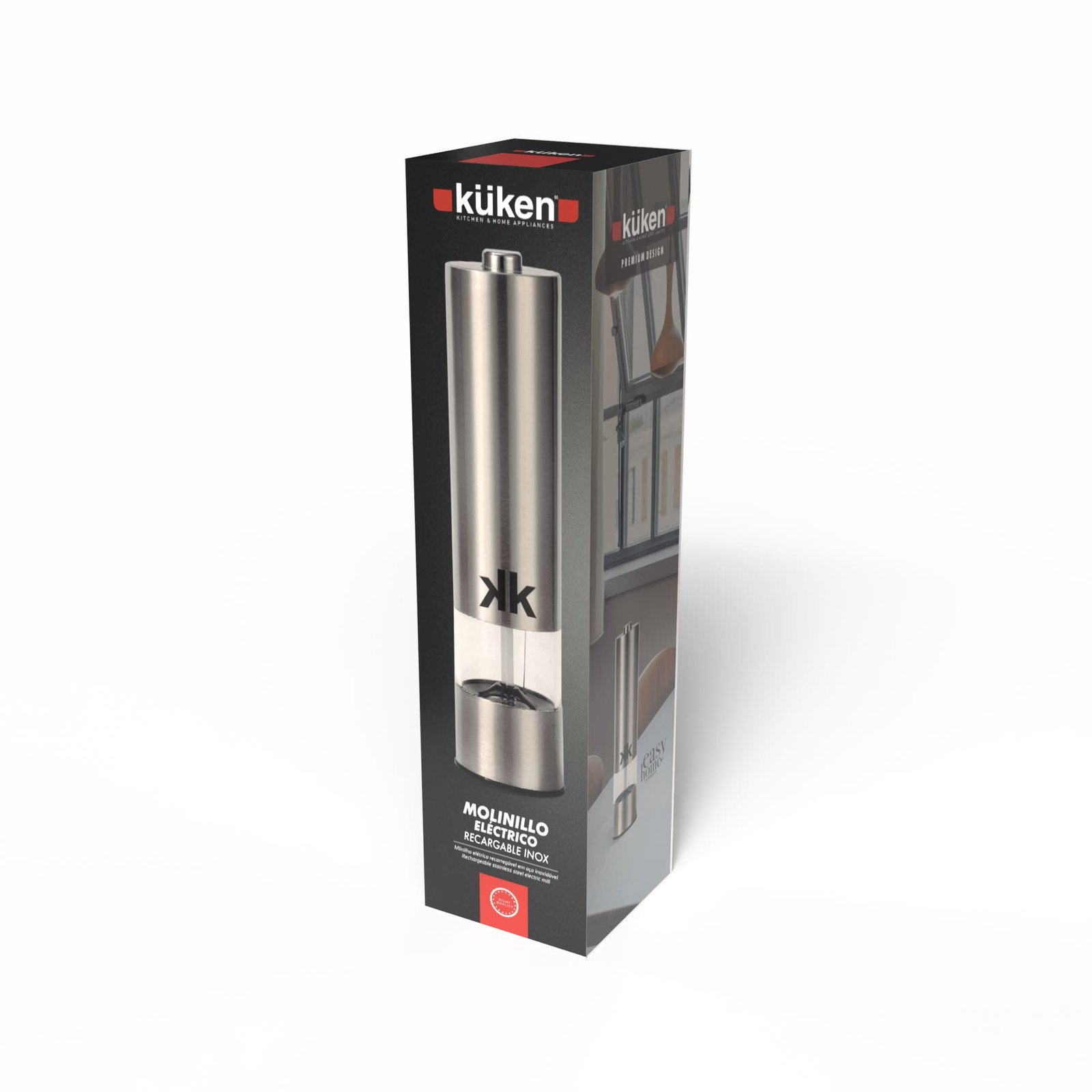 PIMENTERO ELÉCTRICO RECARGABLE INOX KÜKEN - Imagen 2