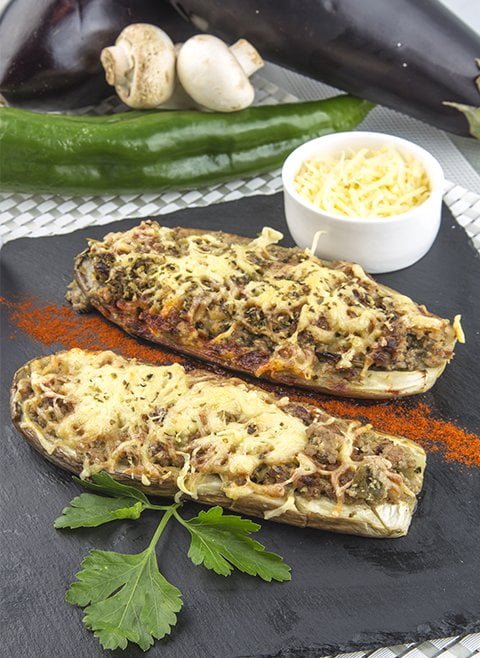 Receta de berenjenas rellenas de carne con robot de cocina